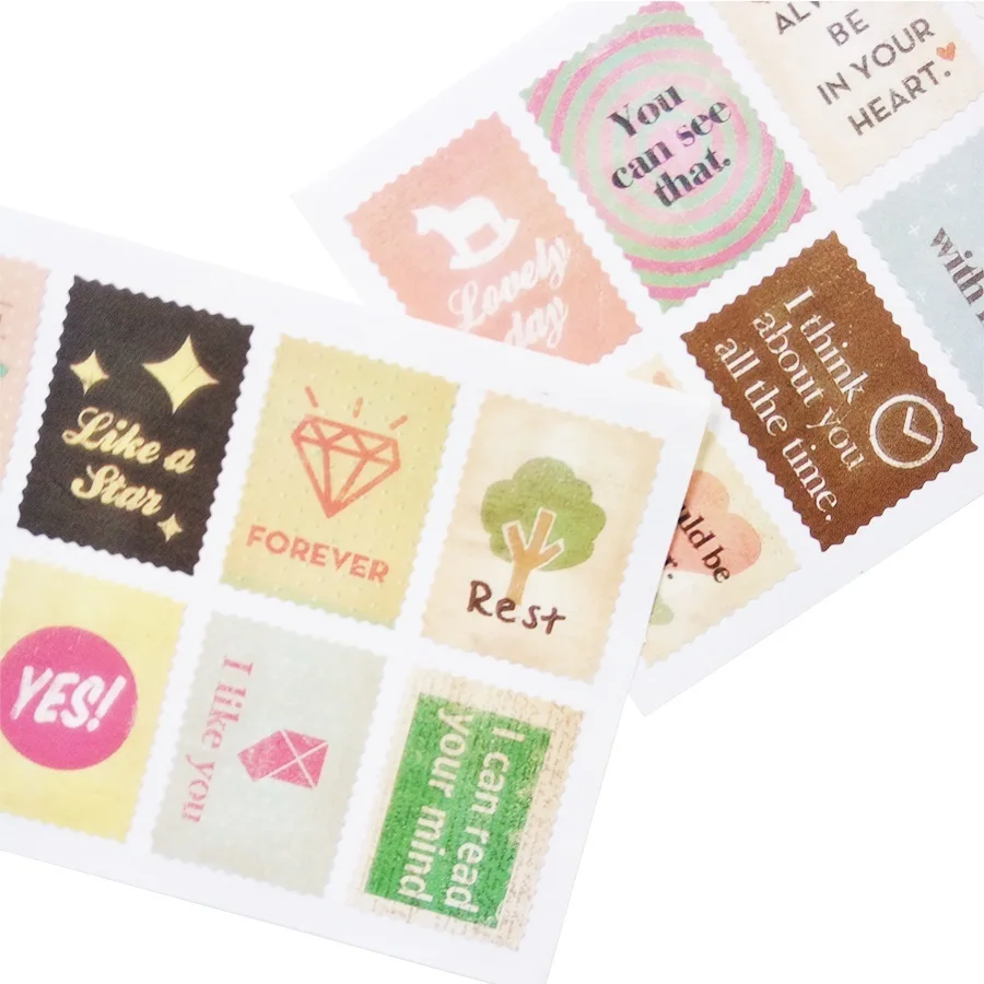 

1packs/lot Vintage Stamp Vanilla Sticker Romantic Love Paper Sticker Decoration DIY Ablum Diary Scrapbooking Label Toys Sticker