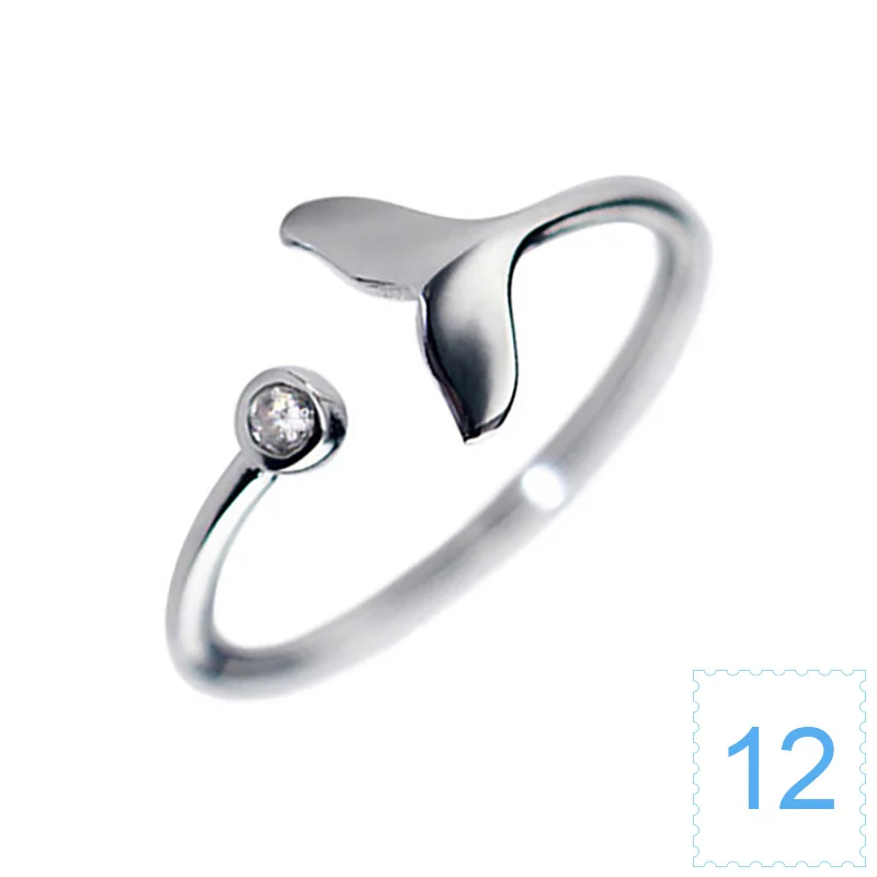 Silver 12 ElfoPlataSi,, Настоящее серебро 925 пробы, модное кольцо Бесконечность 8, коктейльное кольцо, размер 5, 6, 7, для девочек, Детский Рождественский подарок XY654 - Цвет основного камня: Silver 12