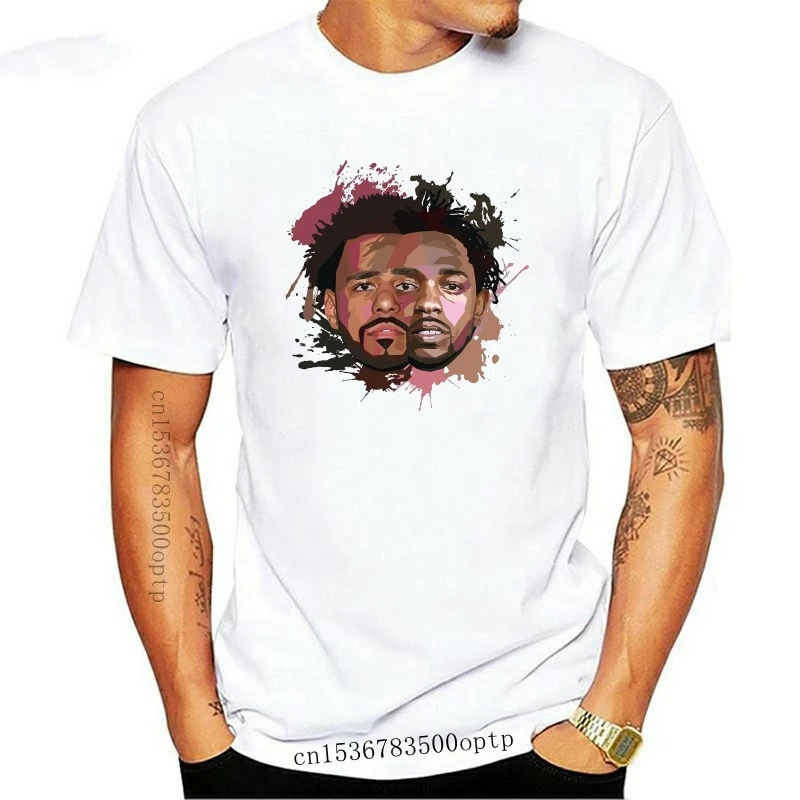 

Новинка, Мужская футболка Kendrick Lamar & J Cole 2021, крутая Мужская модная футболка с коротким рукавом, мужские топы, рубашки с круглым вырезом, футбо...
