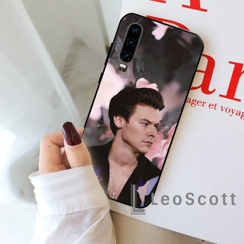 

One Direction Harry Styles Pink Flowers Phone Case For Huawei honor Mate P 9 10 20 30 40 Pro 10i 7 8 a x Lite nova 5t