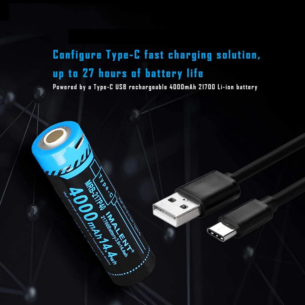 IMALENT R30C мощный светодиодный фонарик 9000 люмен Type C USB Перезаряжаемый с батареей 21700