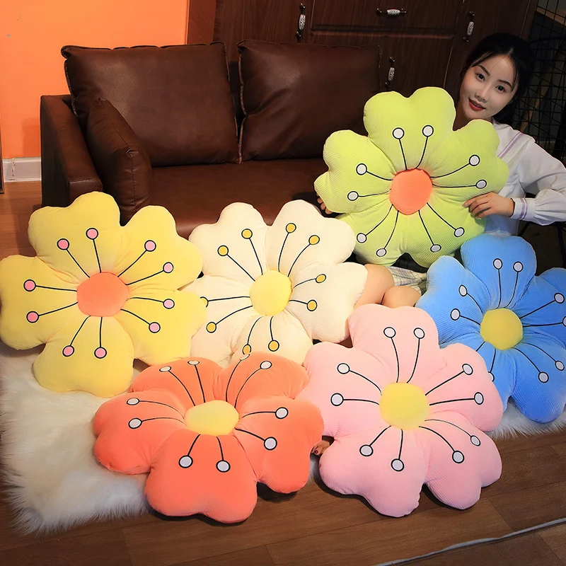 

55CM Kawaii Soft Flower Chair Office Cushion Car Home Plush Stuffed Pillow Toy Articles