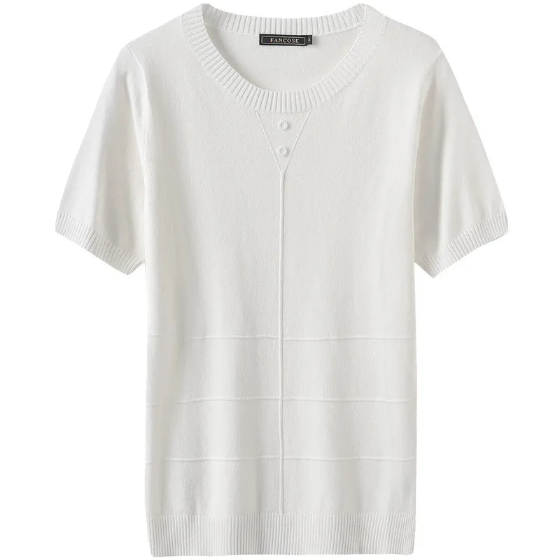 

7389-Men's short-sleeved t-shirt lapel summer half-sleeved men's T-shirt
