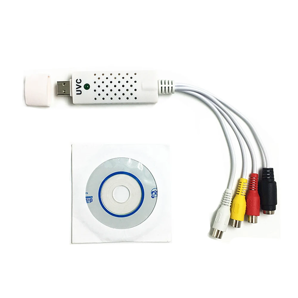 USB 2 0 Видео ТВ DVD VHS видео адаптер DVR карта с аудио поддержкой Win7/8/Vista для