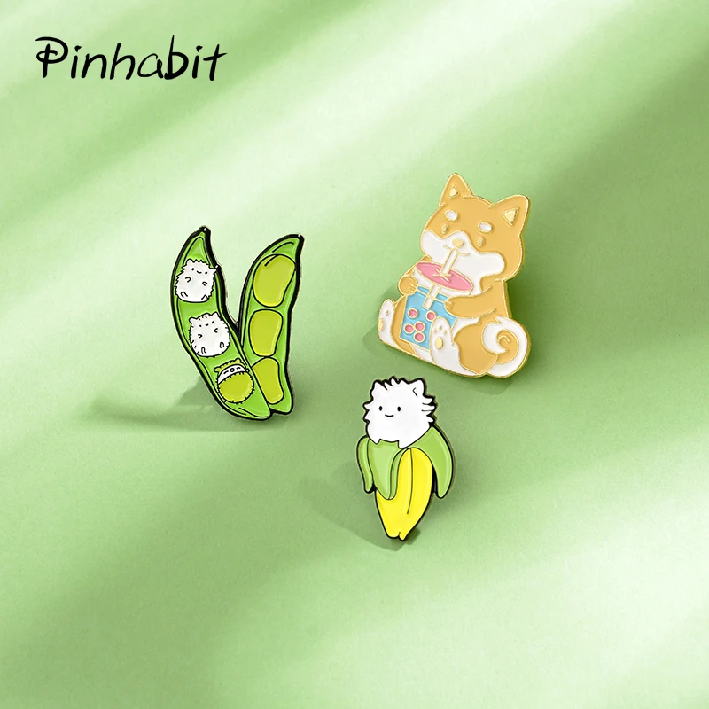 Набор эмалированных булавок в виде животных 3 шт. | Украшения и аксессуары