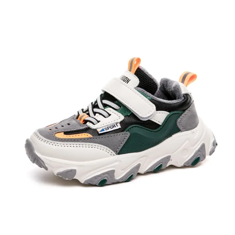 

Детская спортивная обувь, новинка зимы 2020, Детские повседневные плюшевые кроссовки для мальчиков, обувь для отдыха, модная Осенняя обувь дл...