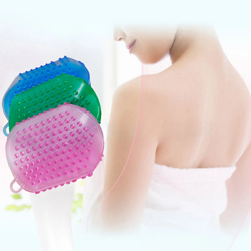 

1pc Body Bath Brush Exfoliating Gloves Silicone Massage Scrub Gloves For Peeling