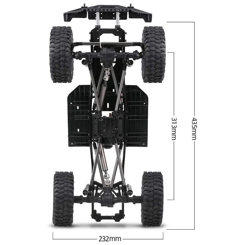 Wheelbase Chassis Frame 313mm with Tries and Motor for AXIAL 1/10 SCX10 II 90046 90047 RC Crawler Climbing Car | Электроника