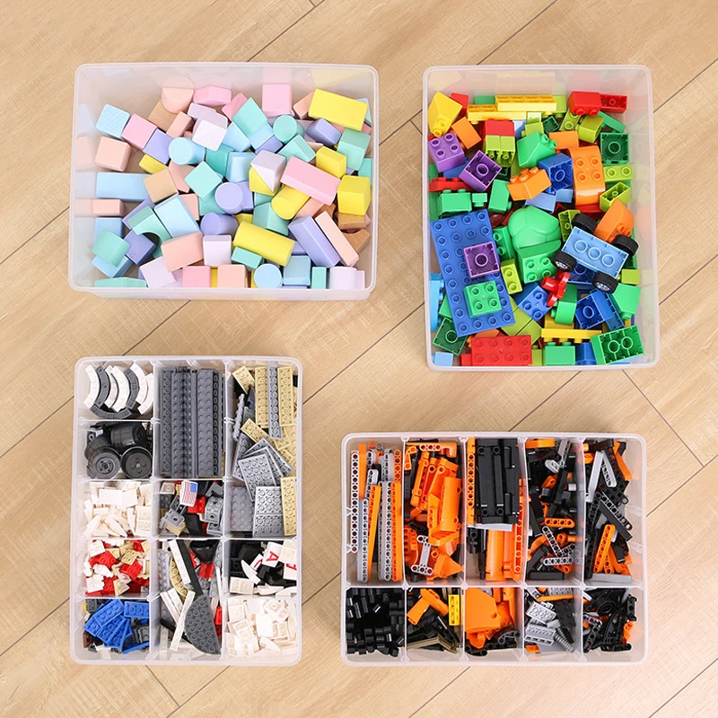 Коробка для хранения игрушек из прозрачного пластика органайзер Lego мелкие