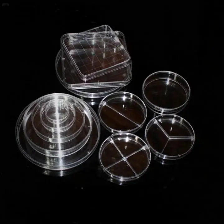 Бесплатная доставка 10 шт./лот пластиковая чаша Петри с крышкой 90 мм разделенная