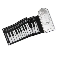 new 49 keys digital keyboard piano portable flexible silicone electronic roll up piano children toys built in speaker