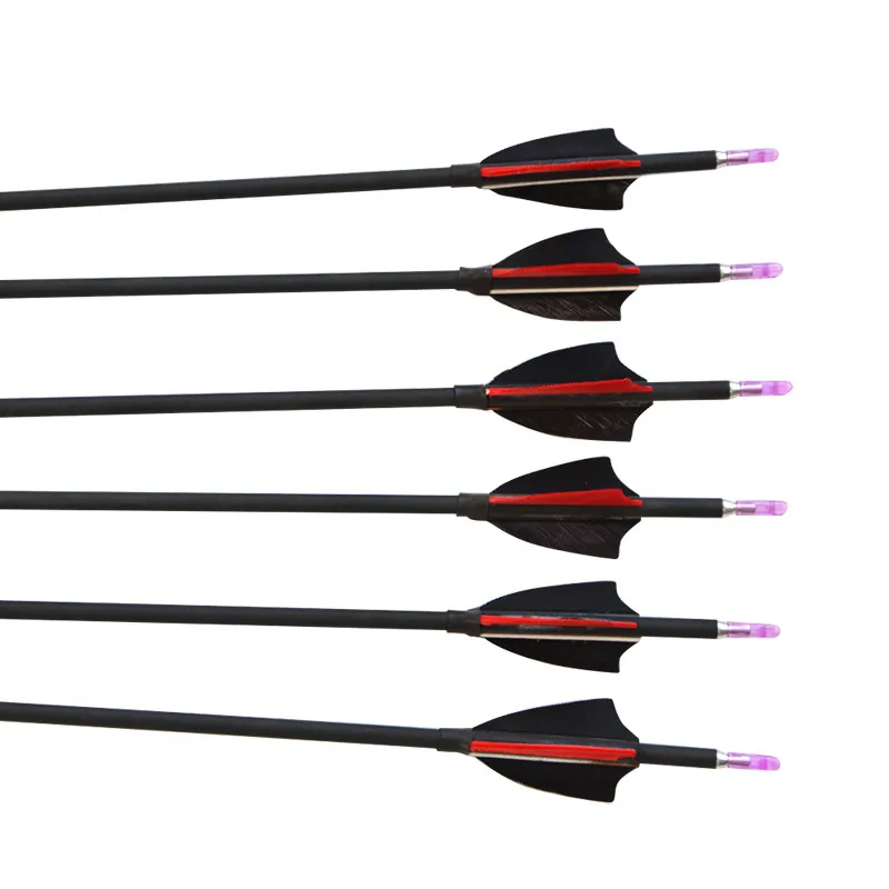 12pcs 31inch Archery Carbon Arrow Spine 1000 Arrows 2" Turkey Feathers For Bow Outdoor Hunting Shooting Accessories | Спорт и