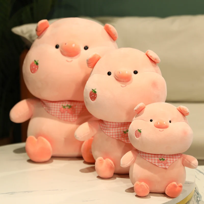 

23-60cm cute strawberry pig plush toy soft plush stuffed cartoon animal pillow girl heart accompany sleeping doll birthday gift