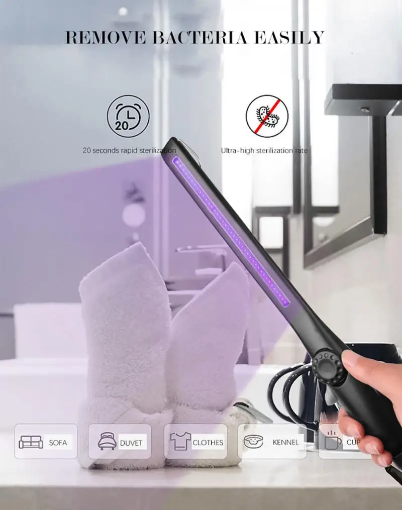 1 шт. USB портативная ультрафиолетовая лампа для дезинфекции стерилизации