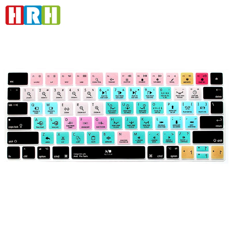 HRH Avid Pro Tools Hotkey Shortcut Functional Keyboard Cover Keypad Silicone Skins Protector For Apple Magic MLA22B/A US Version |
