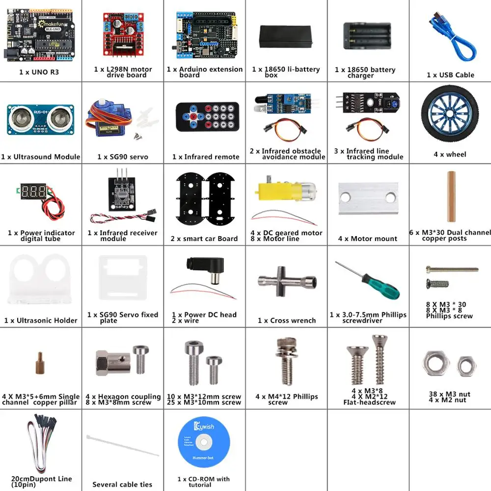 4WD умный робот автомобиль Diy для Arduino R3, стартер робототехники обучающий комплект приложение RC ствол игрушка малыш, поддержка царапин библиотеки
