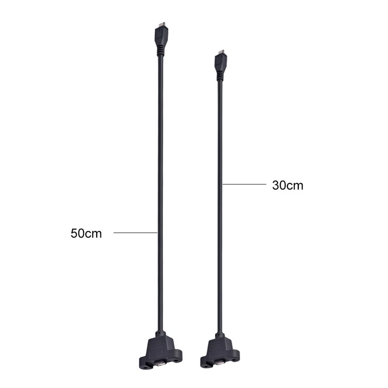 Удлинительный кабель с Micro USB 5Pin штекер гнездо винтовым отверстием для крепления