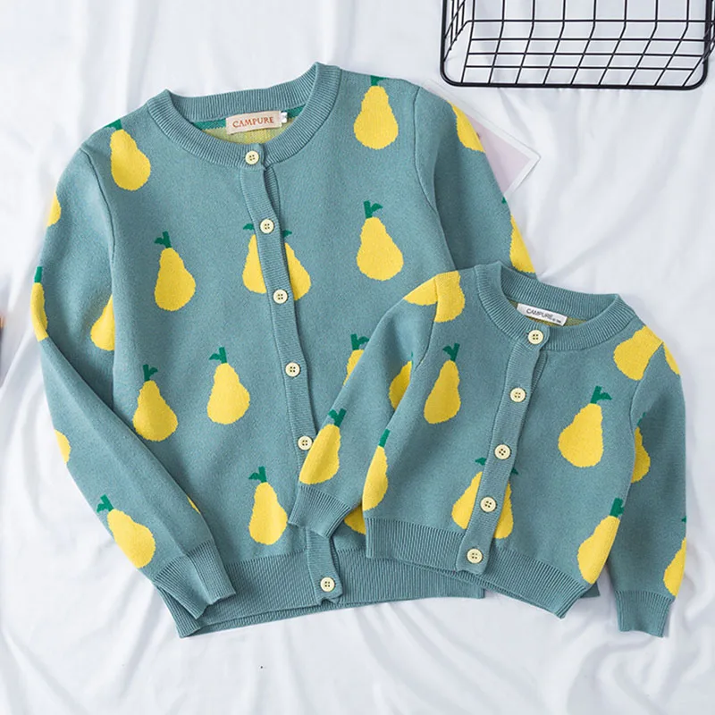 Одежда для семьи и матери дочери осенние весенние свитера корейский модный