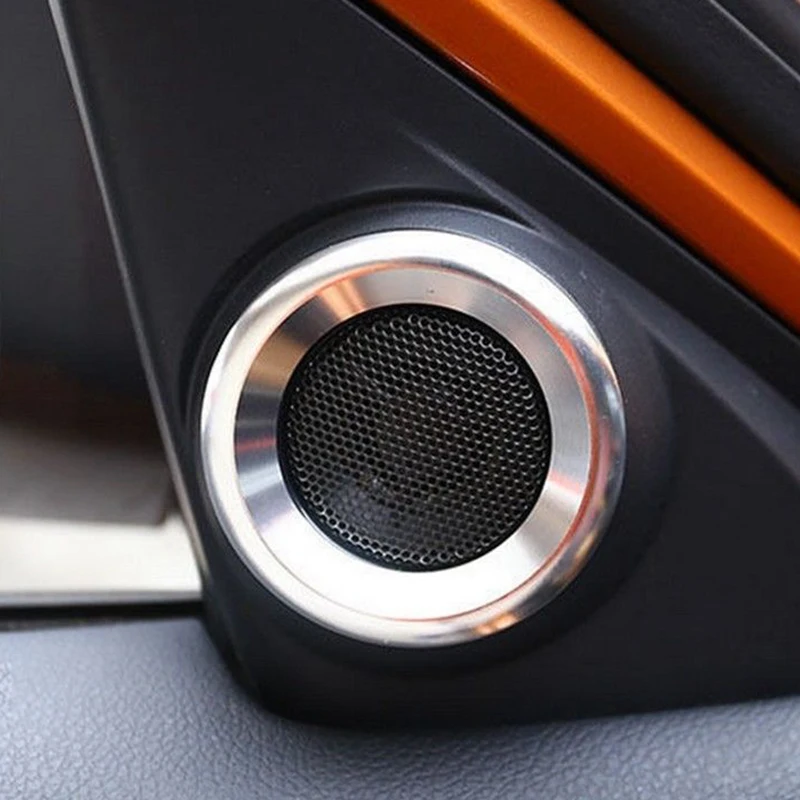 2 шт. автомобильный аудио радио динамик отделка кольца алюминиевый сплав кольцо