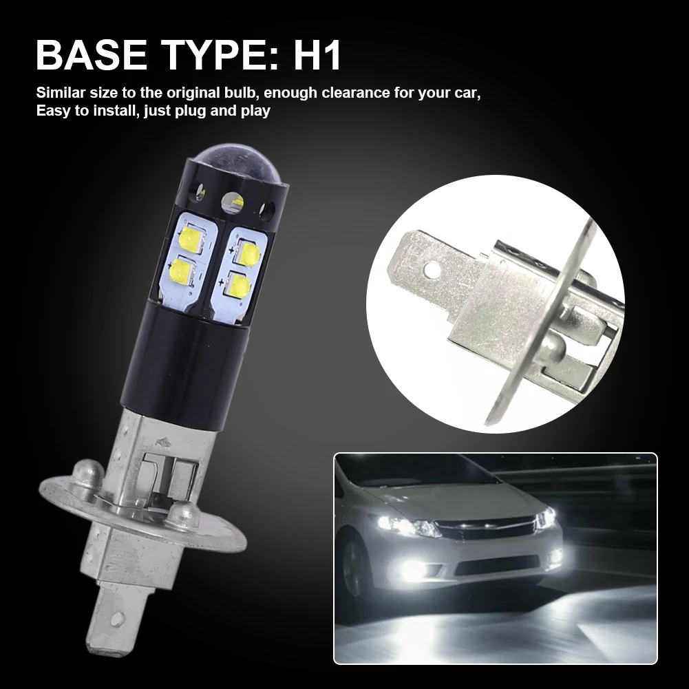 

4pcs Car LED Headlight 6500K H1 50W High Power CREE LED Headlight High Low Beam Fog Light Bulb Accessoires автомобильные товары