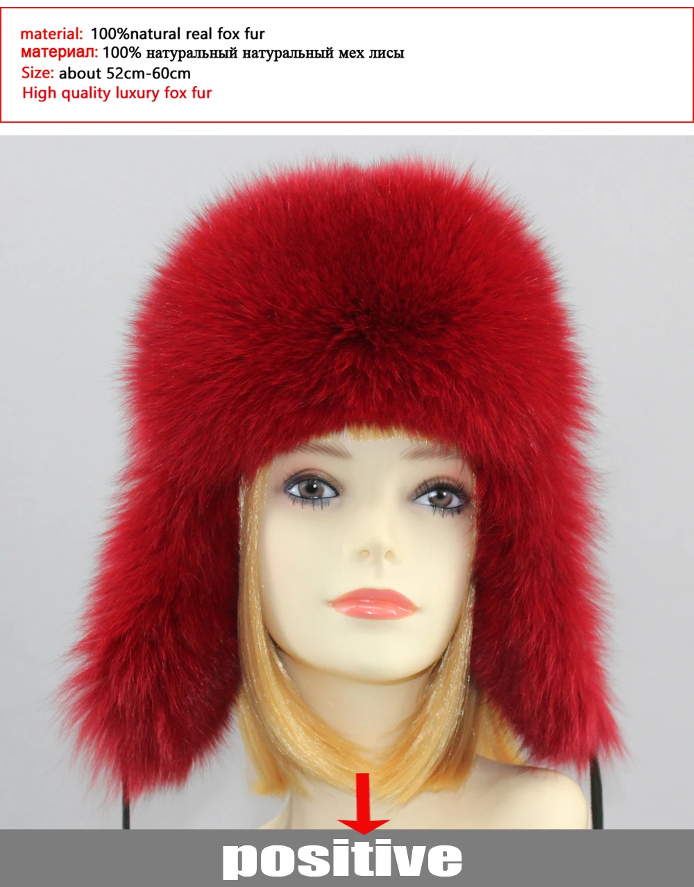 Hot Sell Genuine Fox Fur Hats Genuine Raccoon Fox Fur Russian Ushanka Cap Winter Quality Thick Warm Fox Fur Bomber Hat