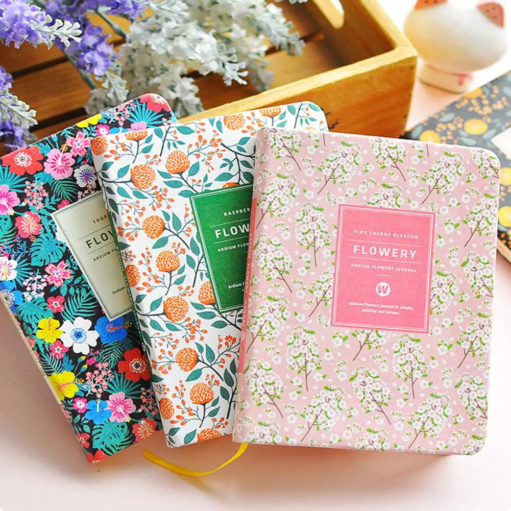 

Floral Flower Schedule Note Book Diary Weekly Planner School Office Stationery