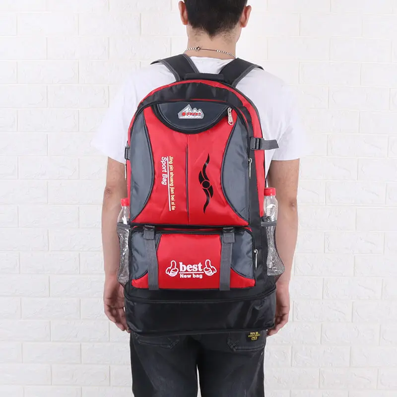 

Men's Backpack Large-capacity Sports Outdoor Travel Long-distance Mountaineering Folding Storage Luggage Bag 65L Backpack