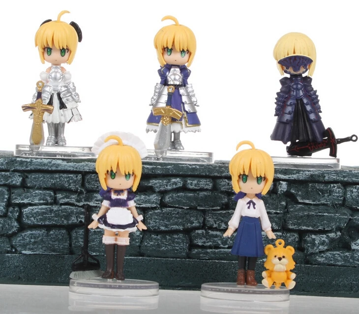 

5pcs/set Q Fate Stay Night Action Figures New brinquedos Collection Figures New for christmas gift