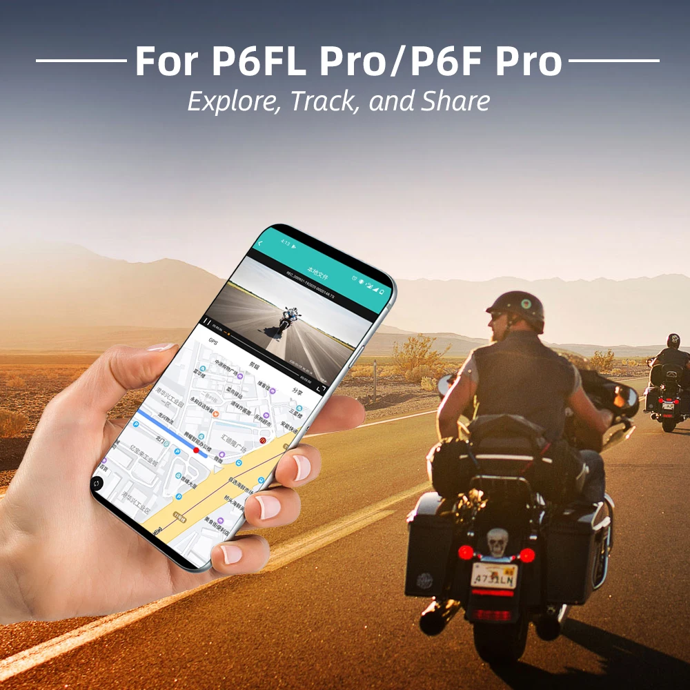 $125.00 SYS VSYS Full Body Waterproof Motorcycle Camera Recorder P6FL WiFi Dual 1080P Full HD Motorcycle DVR Dash Cam Black GPS Box