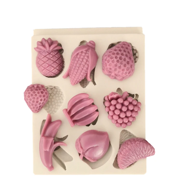 

Fruit shape chocolate silicone fondant mold Biscuit clay ceramic tool Cake lace decoration tool