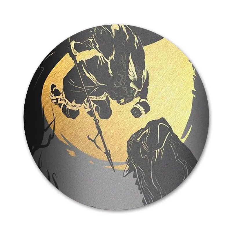 Скандинавской мифологии Викинги Фенрир значок с волком брошь заколка аксессуары