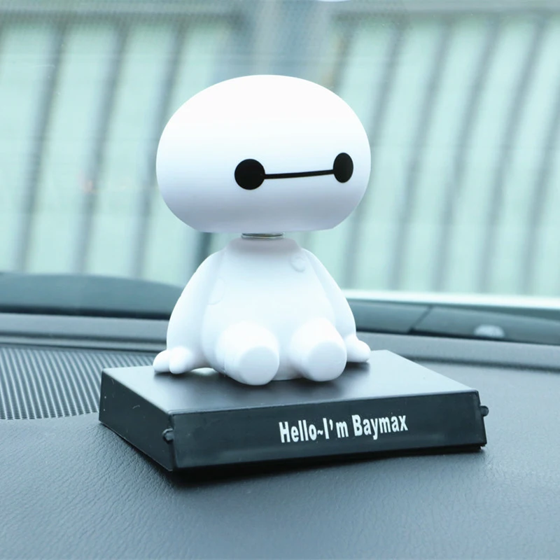 

Multifunction Shaking Head Baymax Car Ornaments Car Phone GPS Holder Auto Dashboard Decoration Interior Cute Doll Car Styling