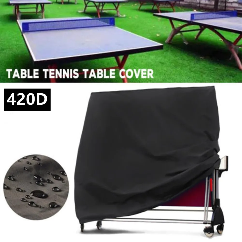 

1pcs Outdoor Table Tennis Ping Pong Table Cover Waterproof 420D Oxford Cloth Dustproof Racquet Sports Accessories 165x70x185cm