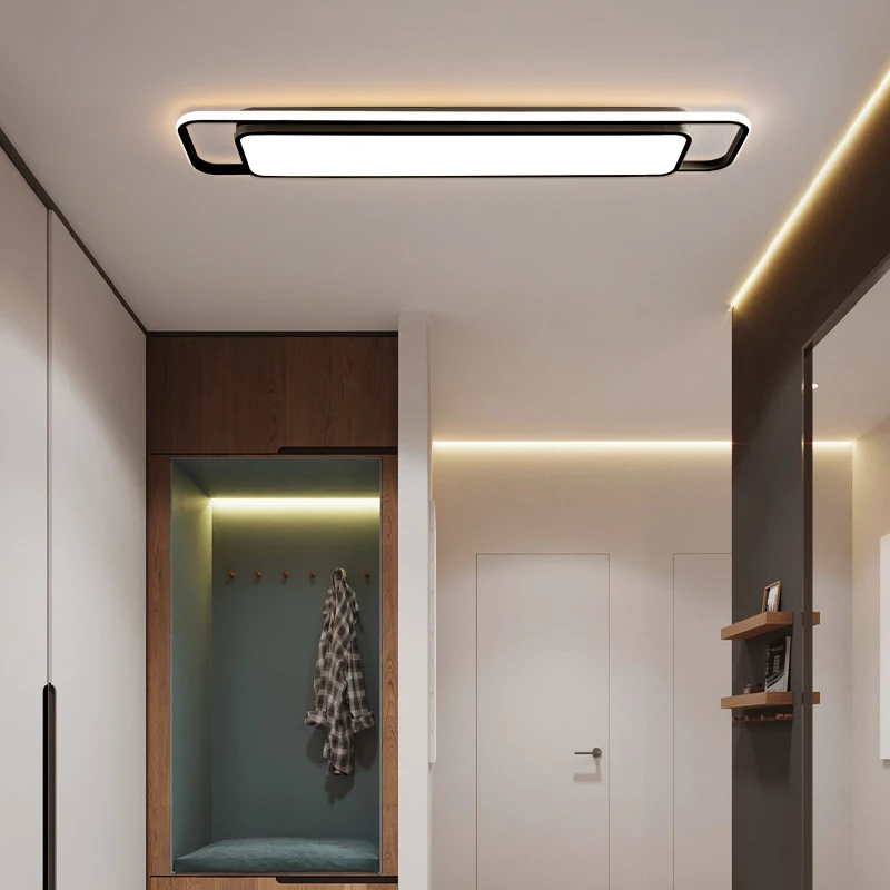 $41.34 Rectangle Modern Led Ceiling Lights For Living Room Corridor Kitchen Indoor Ceiling Mount Ceiling Light Aluminum Fixtures