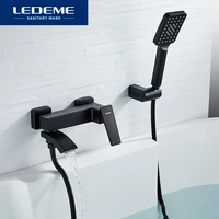 ledeme black bathtub faucets shower bath set bathroom mixer tap hot and cold water bathroom mixer faucet l3178 l3178b l3178u
