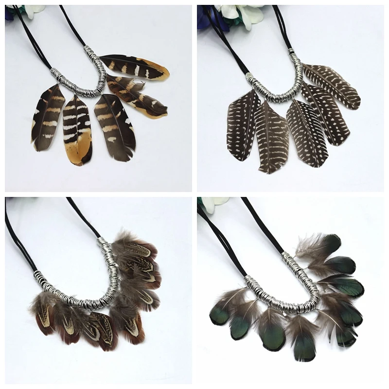 Акции! Очень дешево! Ожерелье с перьями модные женские украшения винтажная