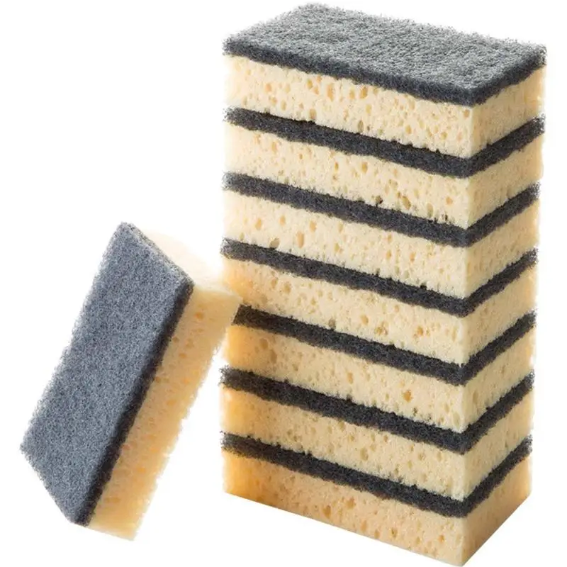 

8PCS Cleaning Sponge Multi Purpose Scouring Pads Non Scratch Cleaning Dishes Utensils Cookware Sponge Use for Kitchen Bathroom