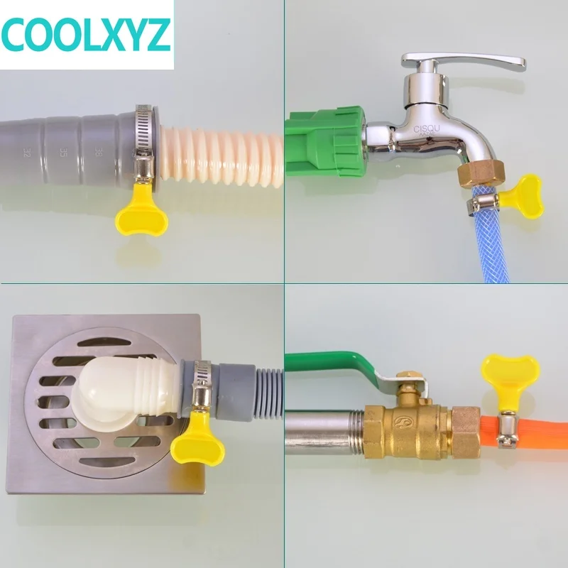 Зажим из нержавеющей стали крепкий Американский хомут для шланга автомойка