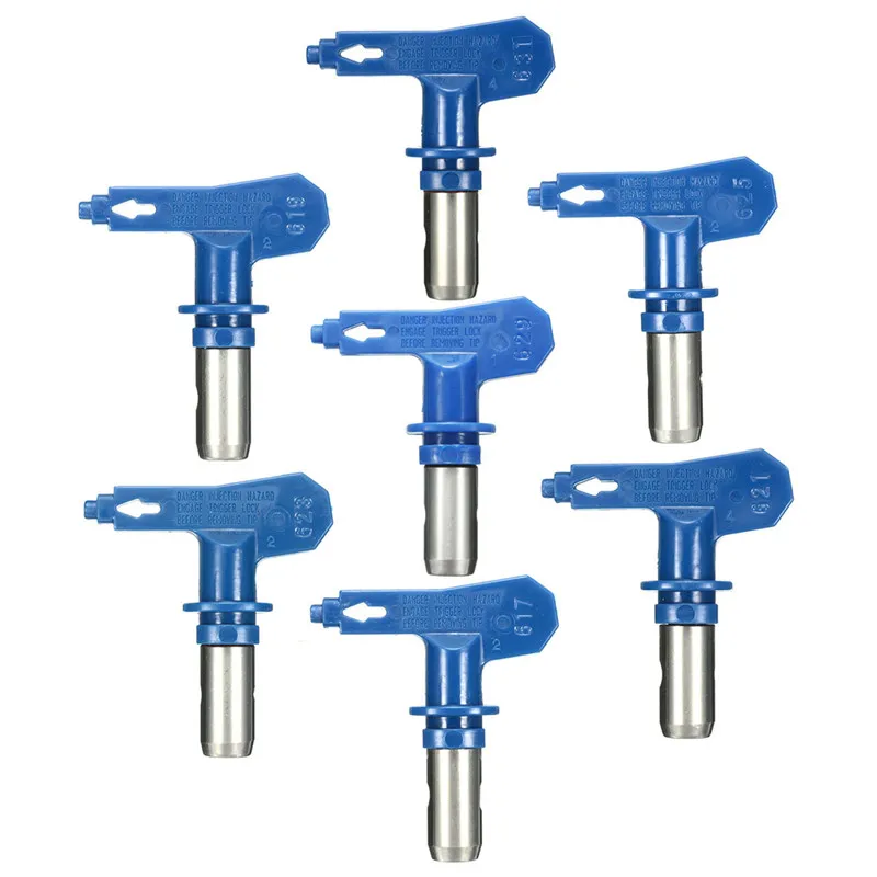 Синие наконечники для пульверизатора стали разного типа безвоздушные форсунки и