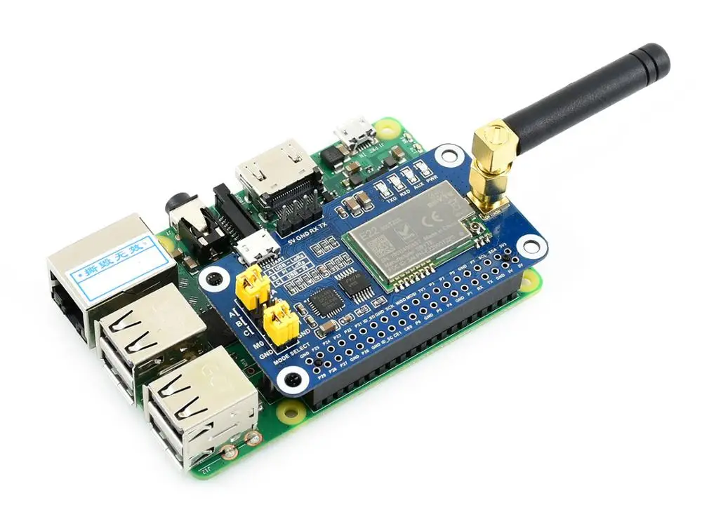 Waveshare SX1262 LoRa HAT для Raspberry Pi расширенный спектр модуляции частотный диапазон 915