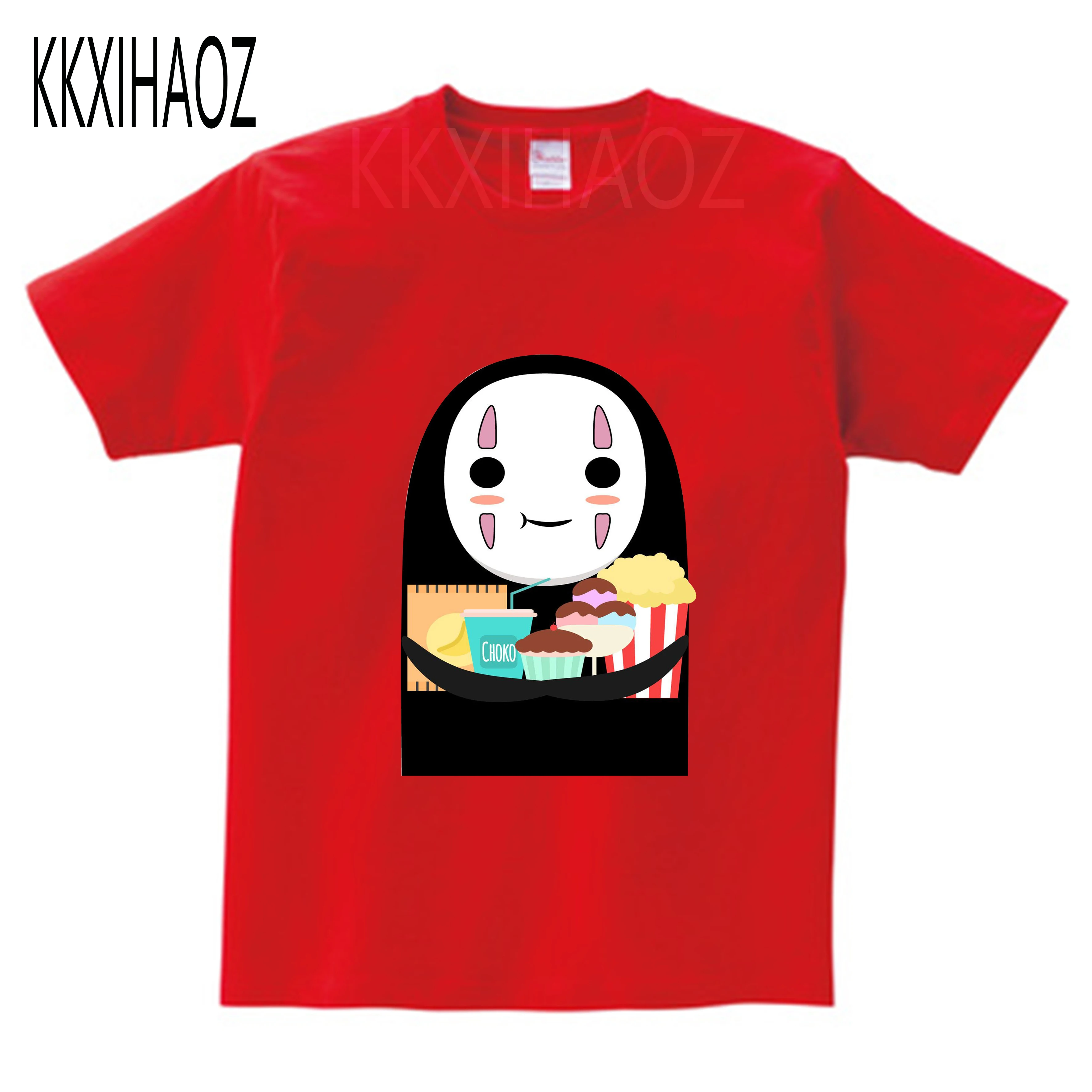 

Newest No Face Man Children T Shirt Spirited Away Print T-shirt Tops Miyazaki Hayao Tshirt Kids Boys Girls Cartoon Tees NN