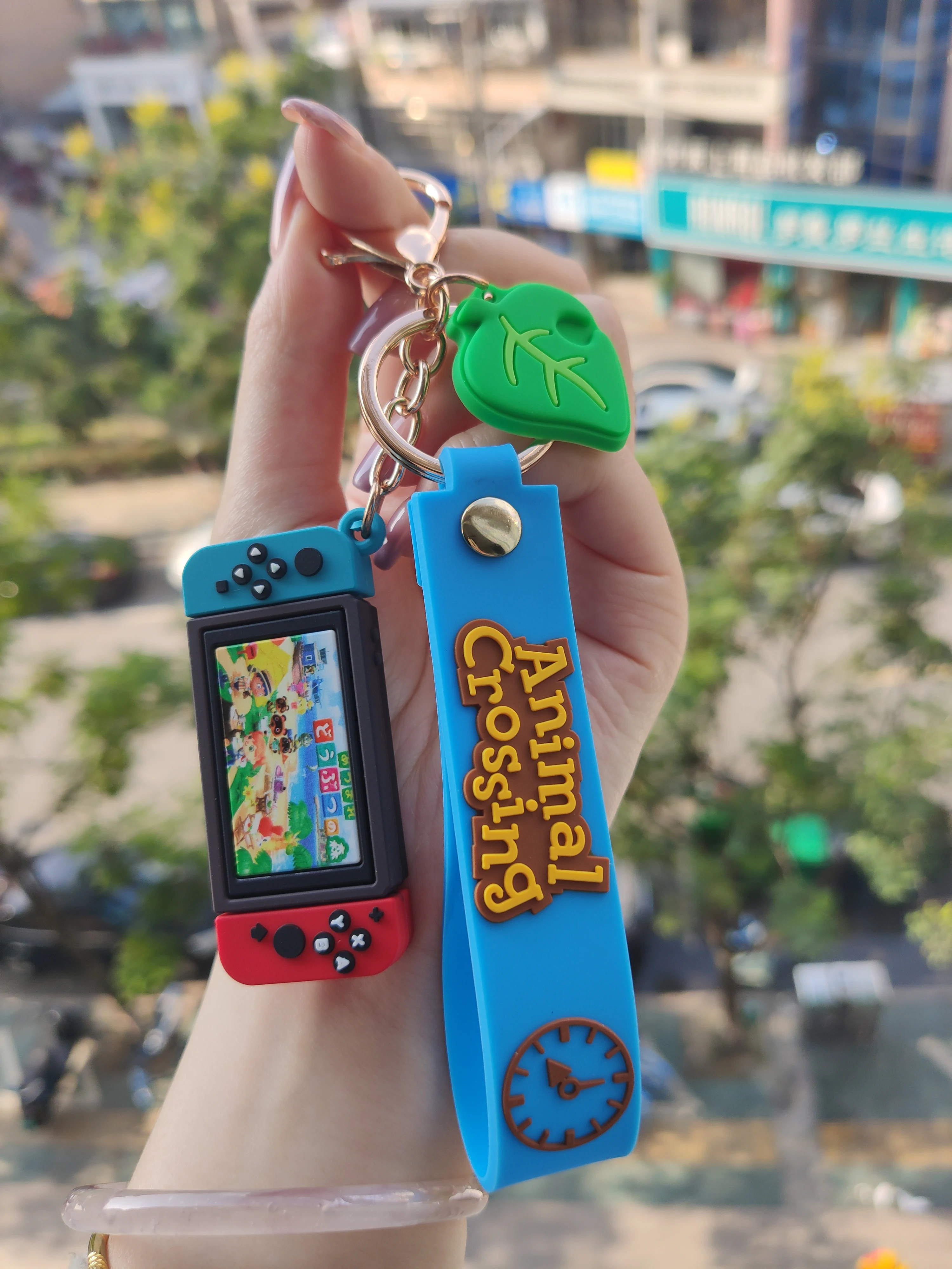 

2020 DIY New Switch Game Machine Keychains Animal Crossing Key Chain Fashion Cute Shaped Pendants Men Women StudentsKeyrings