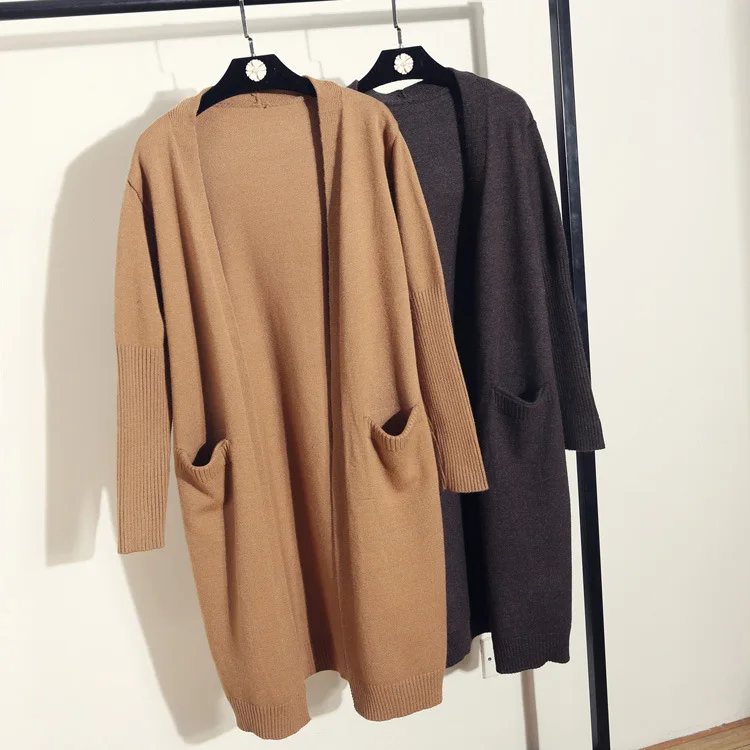 

Cardigan Long Women Oversize Sweater Knitted Autumn Winter Female Sweater Coat Jumper