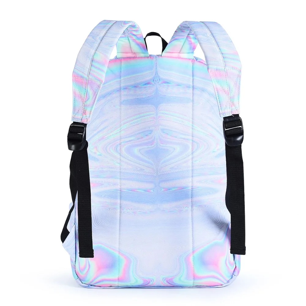 Голографическая рюкзак Для женщин Повседневное для путешествий Bagpack серебристый