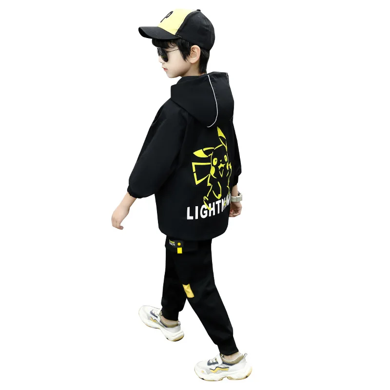 

Cartoons Spring Autumn Boys Clothing SuitsCoat + Pants 2pcs/Set Kids Jacket Teenager Sport LeisureTracksuit High Quality