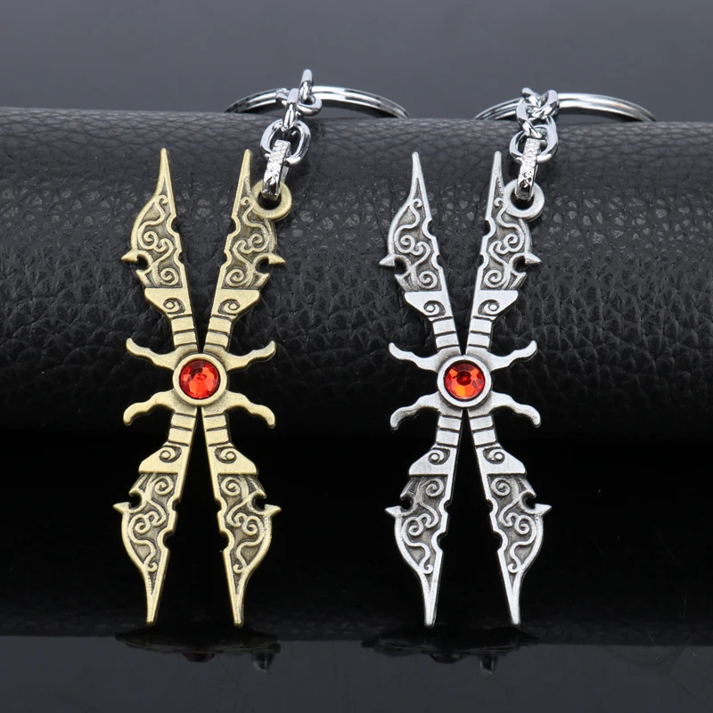 

Hot Game LOL Keychain League Of Legend Weapon Key Chain Hero League Rank Key Ring Key llaveros Jewelry For Fans Holder