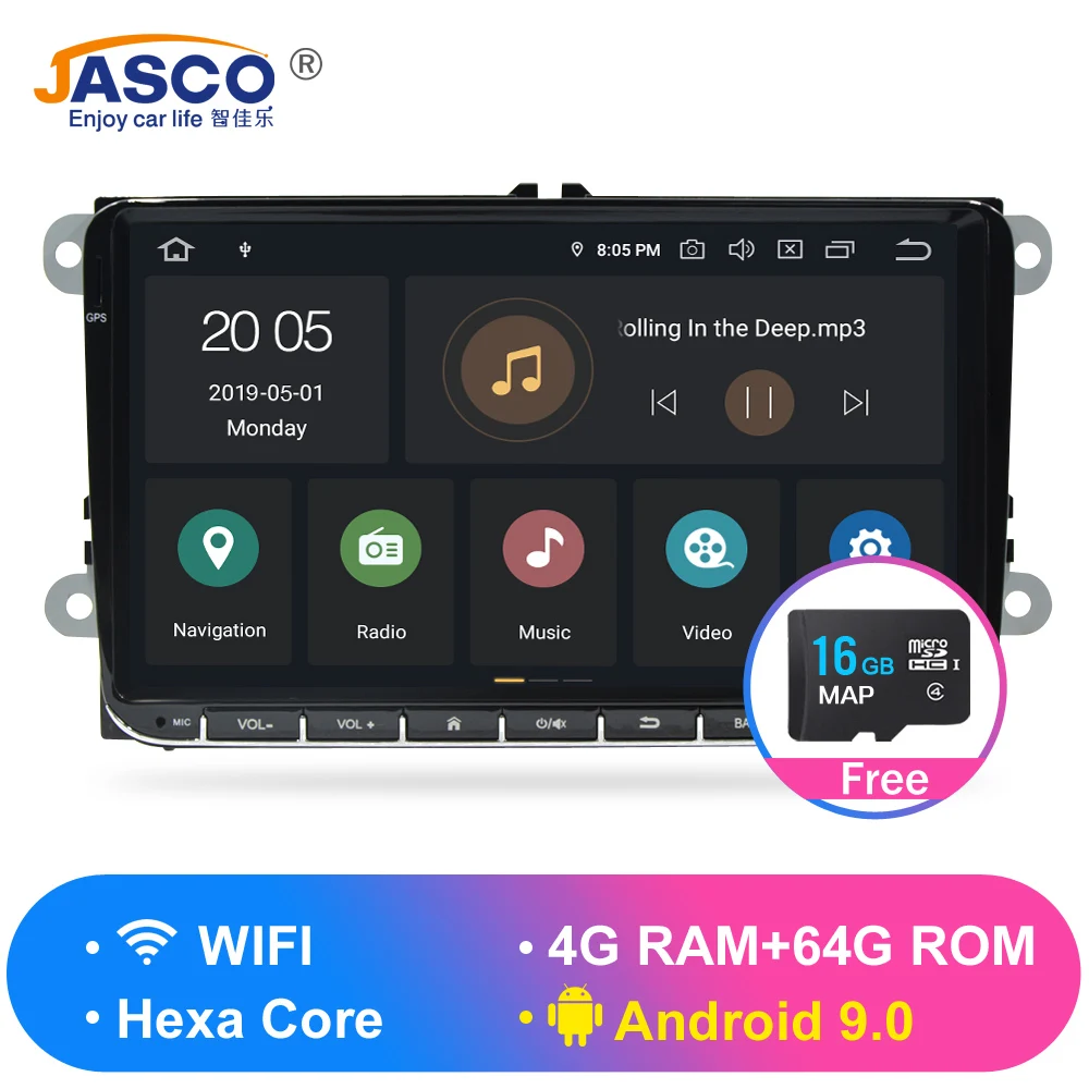 Автомобильная стереосистема 9 &quotHD Android 0 для Volkswagen Polo Golf Passat Eos кролик Сирокко Tiguan