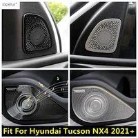 car interior door speaker a pillar audio loudspeaker cover kit trim for hyundai tucson nx4 2021 2022 stainless steel accessories