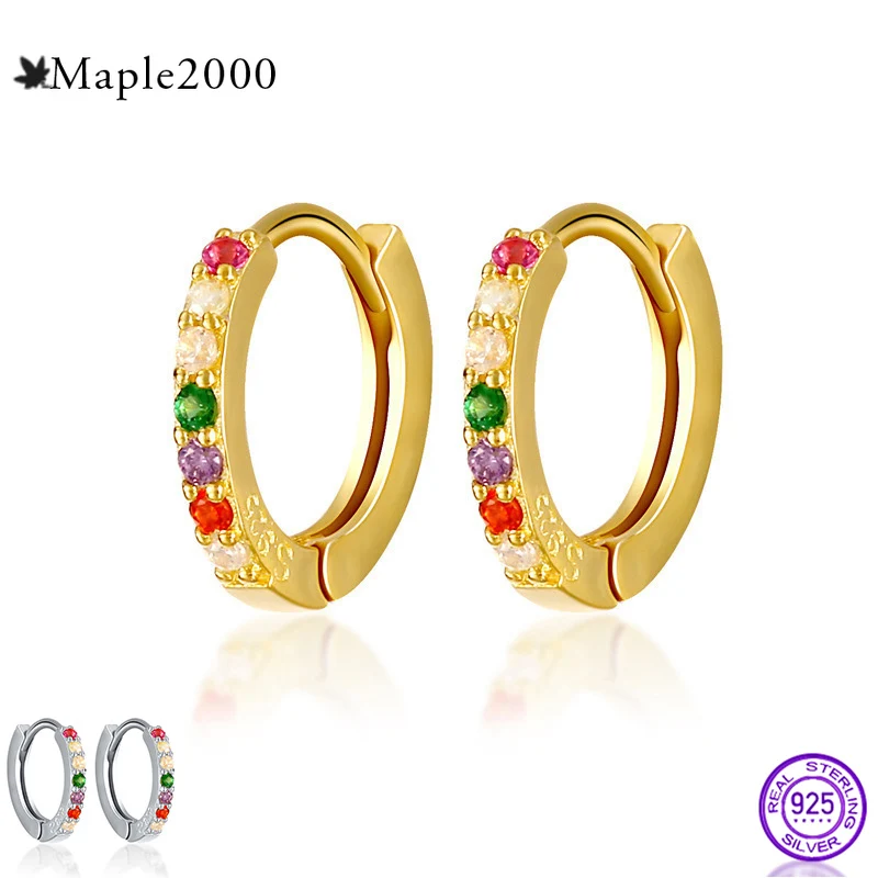 Женские серебряные сережки из серебра 925 пробы с цирконом|Серьги-кольца| |