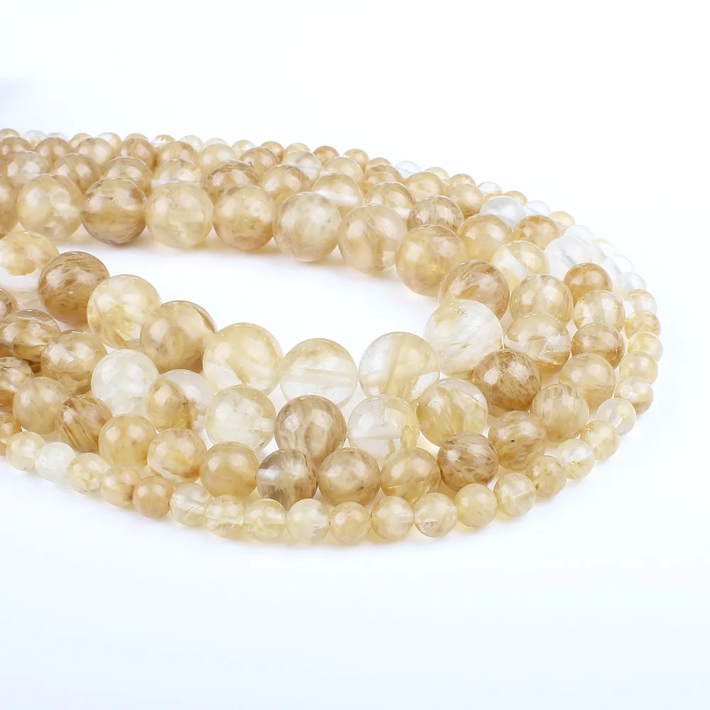 Натуральный Полудрагоценный камень свободные бусины чай арбуз кристалл кварца